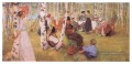 petit déjeuner en plein air 1913 Carl Larsson
